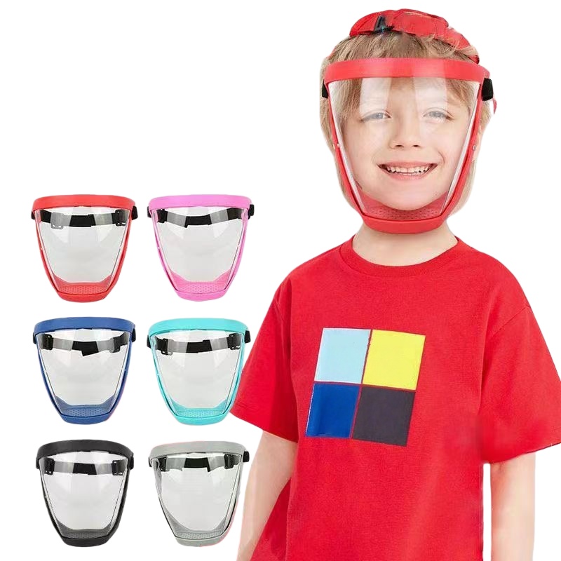 Kids Face Mask - 子供用フルフェイス透明マスク 防塵・防霧 高解像度 子供用保護アイウェア ヘッドマウント型保護マスク
