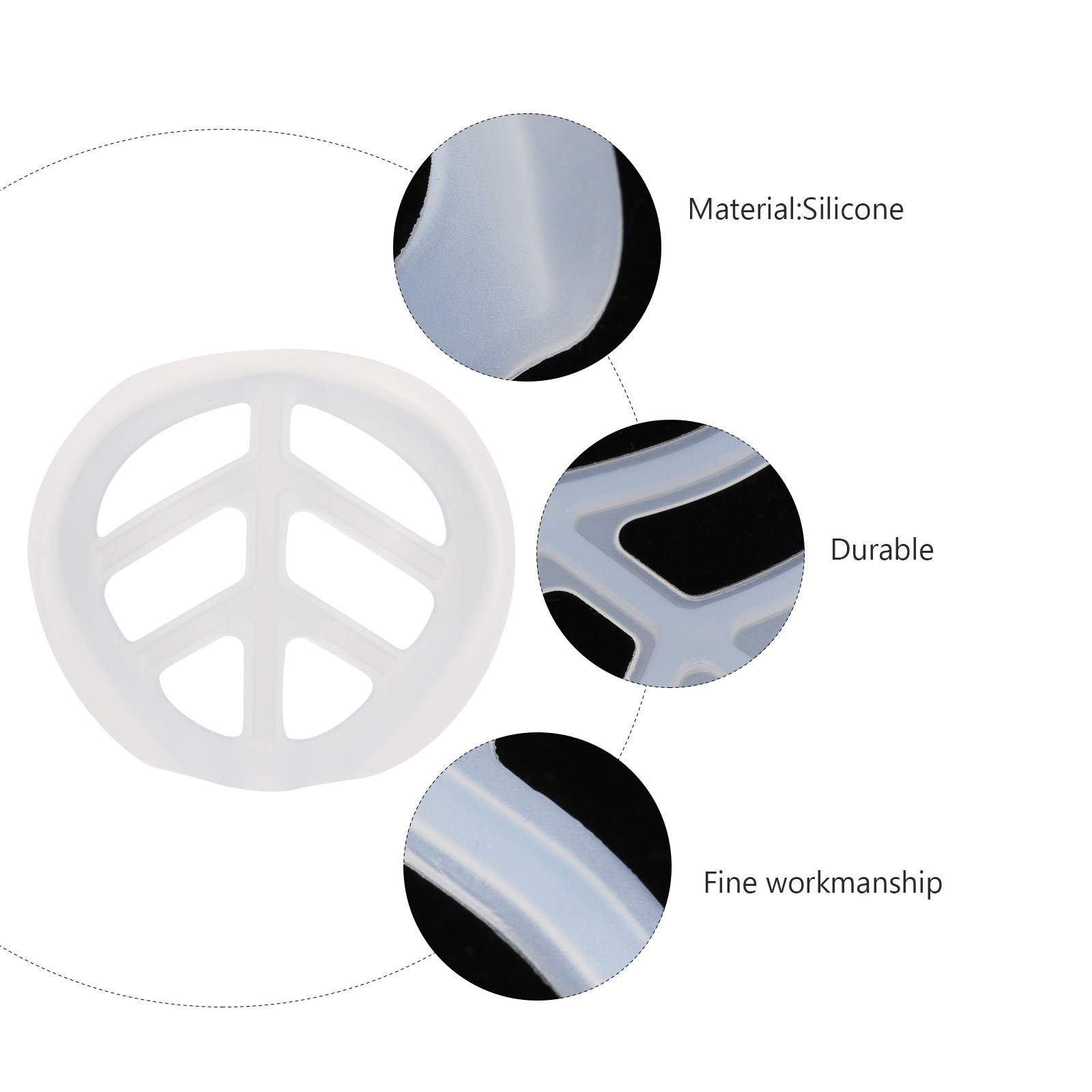 5個入り マスク用シリコン製内側サポート、通気性のある3Dホ - Silicone Mask Bracket のレビューと価格