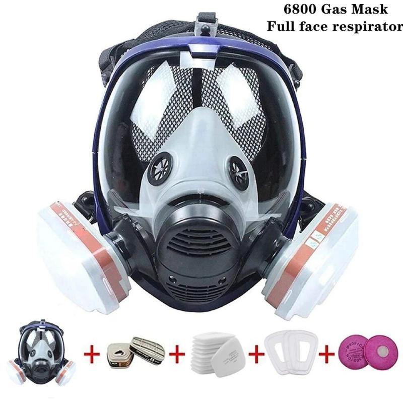 化学ガスマスク 6800 防塵マスク防曇フルフェイスマスクフ - Dust Mask Construction のレビューと価格